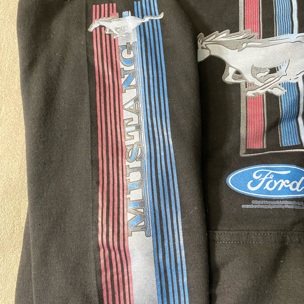 Mens Black Ford Mustang 2XL Classic Hoodie - Picture 10 of 14